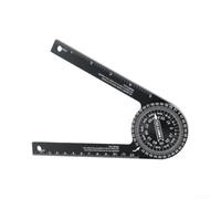 Règle d'angle de précision en aluminium pour menuiserie - Jauge biseautée de rotation à 360 degrés pour moulage de couronnes - Petite taille portable