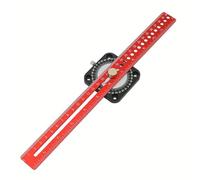 Règle d'angle de précision en forme de T à 360° pour boussole, double échelle (métrique/impériale), 30 cm avec disque rotatif et pointeur