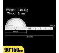 Règle D'angle De Rapporteur 1 @ #, Jauge D'angle En Acier Inoxydable, Carré De 180 Degrés, Demi-Cercle Carré Pour Le Travail Du Bois