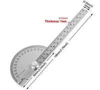 Règle D'angle De Rapporteur Semi-Circulaire,Jauge De Synchronisation Ding,Charpentier Résistant À 180,14cm,1 Pièce - Type White #B