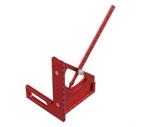 Règle d'angle en alliage d'aluminium pour le travail du bois - Outil de mesure d'angle à onglet 3D avec rapporteur, échelle horizontale et verticale, queue d'aronde Mor(Noir)