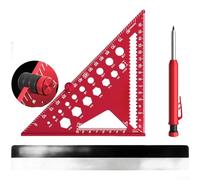 Règle d'angle en alliage d'aluminium pour menuiserie et soudure avec graduations de 45 degrés et 90 degrés pour des tâches de mesure fiables (C)