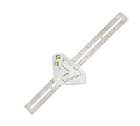 Règle d'angle multifonction en acier inoxydable - Triangle multifonction en métal et bois - Convient pour le stockage de sols et bien plus encore