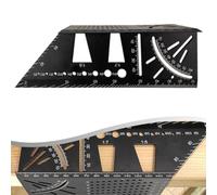 Règle d'angle multifonction pour une disposition précise des joints en queue d'aronde, des lignes parallèles horizontales et des coupes inclinées dans la menuiserie (ABS)