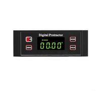 Règle d'angle numérique avec indice de protection IP54, grand écran LCD avec rotation de 4 x 90 degrés, rétroéclairage et fonction de maintien des données, base magnétique pour une fixation stable