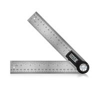 Règle D'angle Numérique, Preciva Rapporteur, Mesure de Longueur 400 mm et Angle en Acier Inoxydable avec Maintien, Zéro et Grand Ecran LCD, Système Mm/Inch, pour le Travail du Bois, Construction