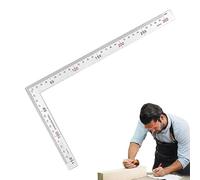 Règle D'angle,Outil De Cadrage En Forme De L En Acier Inoxydable,Équerre de charpentier à angle droit 15 x 30 cm | pour Charpentiers Ingénieurs Bricolage Menuiserie Construction Dessin