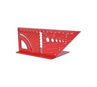 Règle d'angle pour le travail du bois fabriquée à partir d'alliage d'aluminium avec mesure d'angle d'onglet et fonctions de dessin au trait, y compris rapporteur et localisateur (rouge)