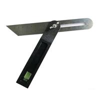 Règle d'angle, rapporteur coulissant de 22,9 cm avec poignée, rotation à 360 degrés, bulle de niveau intégré pour le travail du bois
