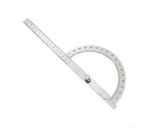 Règle d'angle réglable en acier inoxydable avec échelle de 180 degrés pour applications techniques y compris le dessin et l'étalonnage (15 cm)
