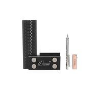 Règle D'angle Règle Droite De 90 Degrés Pour Le Travail Du Bois Marqueur De Ligne Parallèle Finder-Meter Rapporteur-Inclinomètre Jauge De Frein Charpentier Outil De Disposition Carrée Étriers De