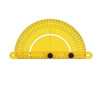 Règle d'angle semi-circulaire pour le travail du bois, règle d'angle multifonctionnelle en plastique, légère, claire, lectures précises pour l'ingénierie, la construction, la