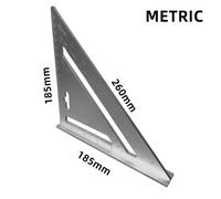 Règle D'angle Triangulaire De 90 Degrés, En Alliage D'aluminium, Épais, Carré, Outil De Mesure