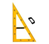 Règle d'angle triangulaire - Outil de jeu de géométrie à 45 degrés en PVC de 36,5 cm, instrument de mesure de conception, guide de dessin précis avec système de contrôle de position ferme de la planch