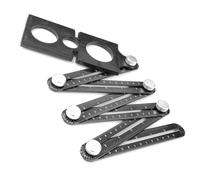 Règle d'angles de construction portable à 6 plis - Guide de perçage pour carreaux de céramique - Outil de localisation réglable pour menuiserie