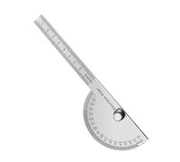 Règle d'angles semi-circulaires à double échelle de 180 degrés pour menuisier en acier inoxydable