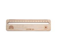Règle d'apprentissage pour enfants - Règle de lecture en bois - Pour enfants et étudiants - Mesure de la lecture - Fournitures de salle de classe - Outil de mathématiques pour la maternelle