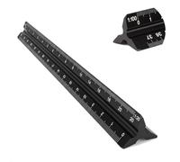 Règle d'Architecte Triangulaire en Aluminium 30,5 cm - Kutch 1/20 1/25 1/50 1/75 1/100 1/125 Dreikant/Dreieckmaßstab Métrique avec Gravures Laser - Précision pour Architectes, Ingénieurs et Étudiants