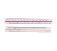 Règle d'Architecte Triangulaire, Ensemble de 2 Pièces, Échelles 1:20, 1:25, 1:50, 1:75, 1:100, 1:125, pour Architectes, Étudiants et Ingénieurs