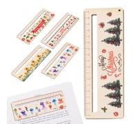 Règle de 6 pièces pour l'école, lot de 6 règles en bois - Règle de papeterie multifonctionnelle en bois - Matériel scolaire polyvalent pour mesurer les enfants, camarades de classe et