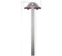 Règle de bord en acier inoxydable pour le marquage des courbes - Jauge de charpentier 25,4 cm, 38,1 cm, 50,8 cm (C)
