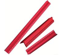 Règle de bord en aluminium avec double échelle pour mesure de précision, disposition à angle droit et recherche centrale, compatible avec le bricolage, la fabrication de meubles et (3 pièces)