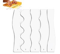 Règle de bord ondulé - Règle de incurvée en acrylique, guide de matelassage à bord ondulé | Aide à la mise en forme de motif Flexible pour les bordures de coupe de tissu, les projets de bricol