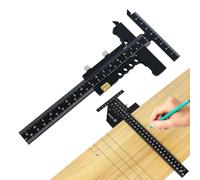 Règle de bord Travail du Bois - Règle en T, Règle de bord polyvalente pour les menuisiers, Mesure précise de l'angle | Outils de menuiserie en alliage d'aluminium pour améliorer le travail du bois