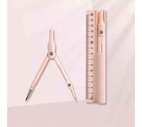 Règle De Boussole Avec Crayon,Dessin Multifonctionnel,Outils De Géométrie Mathématique,Accessoires Coréens,Fournitures De Proximité Kawaii,3 En 1 - Type Pink