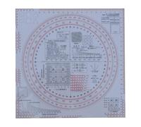 Règle de calcul de type 2025 pour topographie, calculatrice de densité avec design amovible, 18 mesures de coordonnées, impression à l'encre bicolore, outil de mesure de carte en plastique transparent