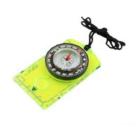 Règle de carte en acrylique avec boussole, 10,5 cm, outil de navigation portable pour randonnée, camping, randonnée, mesure multi-échelles, marquages à contraste élevé, options de couleur, légère pour