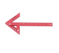 Règle de centrage en alliage d'aluminium 100 mm avec échelle graduée, angles 45° et 90° - Outil de traçage précis pour menuiserie et atelier