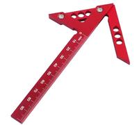 Règle de centrage, outil de centrage en alliage d'aluminium, jauge traçage haute précision à 45/90 degrés, règle rouge, outil mesure cercles