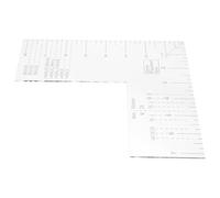 Règle de Centrage T-shirt en Acrylique Blanche pour Presse à Chaud | Outil Portable Léger, Chiffres et Repères Nets, Mesure Fournie, pour Vinyle et Encolures