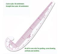 Règle De Classement Multifonctionnelle Droite De Courbe De 58cm Et 40cm,Échelle Intégrée Pour La Conception De Trou D'armure,De Décolleté Et De Couture