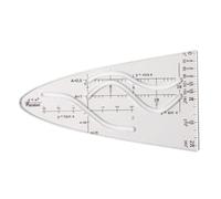 Règle de cosinus parabolique avec poignée ergonomique pour la rédaction technique et les études de calcul, outil de géométrie pour étudiant, calcul, graphique