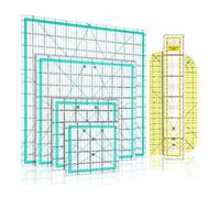 Règle De Courtepointe Carrée En Acrylique, 6 Pièces, Règle De Coupe De Tissu, Règle En Acrylique Avec Marque Et Règle De Repassage