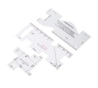 Règle de Couture 3 Pièces, Gabarits de Mesure pour Quilting en Aluminium et Plastique - Précision Garantie, Règle Multifonction pour Couture et Patchwork