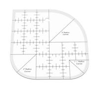 Règle de couture en acrylique, règle de patchwork, règle d'angle incurvée, règle courbée, gabarit de couture, règle de couture transparente multifonctionnelle pour projets de bricolage, couture