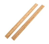 Règle de Couture en Bambou 33cm 2 Pièces Double Face | Surface Lisse, Étudiants en Couture, Graduations Claires, Outil Portable pour Débutants, Patchwork et Table de Quilting