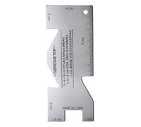 Règle de couture en métal - Modèle pour découpe de quilting, bord droit en acier inoxydable, marquages de grille gravés, bande de support en liège antidérapante, mesure pour or