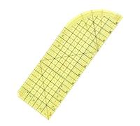Règle de couture en polycarbonate résistant à la chaleur - Guide d'ourlet incurvé avec grille d'angle de 45 degrés - Pour couper du tissu, col, manchette, ourlet pressé, repassage, couture, projets de