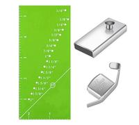 Règle de couture perforée pour des ourlets droits parfaits de 0,6 cm à 5,1 cm. Comprend un point de pivot de 6,35 mm et une ligne de bordure à 45 degrés, comprend un guide de couture magnétique et un