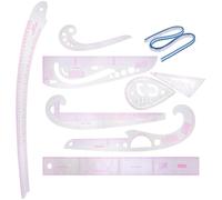 Règle de Couture pour Tailleurs et Patrons, Courbe Française | Plastique PVC Transparent, Échelle Lisible, Outil Portable, pour Atelier Couture et Cours de Mode