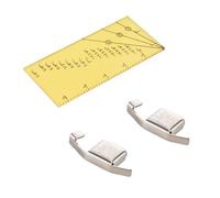 Règle de Couture, Règle de Quilting, Guide de Positionnement de la Règle en Acrylique avec 2 Aimants pour Une Mesure et Une Coupe Précises (Yellow)