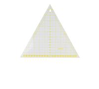 Règle de Couture Triangulaire pour Patchwork Jaune en Acrylique | Transparente, Lignes Quadrillées Contrastées, Facile à Transporter, pour Quilting et Projets Créatifs