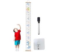 Règle de croissance en hauteur - échelle de suspension du tissu, outil de mesure du montage mural | Tableau de disques de la hauteur pour bébé, ruban de décoration de pépinière en bois, bande murale v