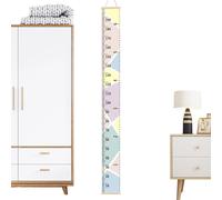 Règle de croissance - Tableau de mesure de la hauteur à suspendre, décoration murale en bois | Bande de piste en toile pour enregistrements de croissance des , outil de mesure léger pour
