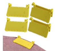 Règle de de bord, outil d'ourlage des doigts, 4 modèles avec coutures uniformes, guide de matelassage durable, aide à l'artisanat du tissu avec un design précis, accessoire de décoration de