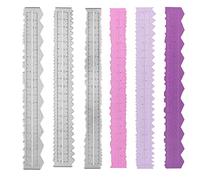 Règle de découpe 3 en 1 en métal avec bords irréguliers et ponts - Matrices de découpe pour la fabrication de cartes, le scrapbooking, l'artisanat, la décoration et l'école - 21,6 x 2,5 cm